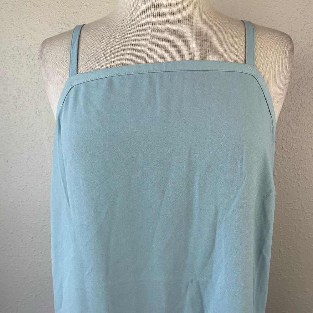 NWT Valette Light Blue Tank Top Blouse Size L - Picture 2 of 7